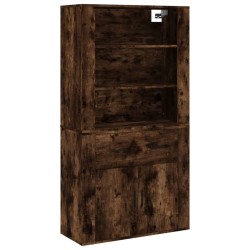 vidaXL Highboard Räuchereiche Holzwerkstoff