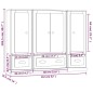 vidaXL Highboards 3 Stk. Betongrau Holzwerkstoff vidaXL Highboards 3 Stk. Betongrau Holzwerkstoff