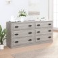 vidaXL Sideboards 2 Stk. Grau Sonoma Holzwerkstoff vidaXL Sideboards 2 Stk. Grau Sonoma Holzwerkstoff