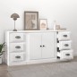 vidaXL Sideboards 3 Stk. Weiß Holzwerkstoff vidaXL Sideboards 3 Stk. Weiß Holzwerkstoff