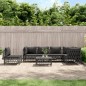 vidaXL 7-tlg. Garten-Lounge-Set mit Kissen Anthrazit Stahl vidaXL 7-tlg. Garten-Lounge-Set mit Kissen Anthrazit Stahl