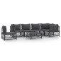 vidaXL 7-tlg. Garten-Lounge-Set mit Kissen Anthrazit Stahl vidaXL 7-tlg. Garten-Lounge-Set mit Kissen Anthrazit Stahl