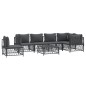 vidaXL 7-tlg. Garten-Lounge-Set mit Kissen Anthrazit Stahl vidaXL 7-tlg. Garten-Lounge-Set mit Kissen Anthrazit Stahl