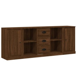 vidaXL Sideboards 3 Stk. Braun Eichen-Optik Holzwerkstoff