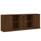 vidaXL Sideboards 3 Stk. Braun Eichen-Optik Holzwerkstoff vidaXL Sideboards 3 Stk. Braun Eichen-Optik Holzwerkstoff