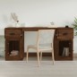 vidaXL Schreibtisch mit Stauraum Braun Eichen-Optik Holzwerkstoff vidaXL Schreibtisch mit Stauraum Braun Eichen-Optik Holzwerkstoff