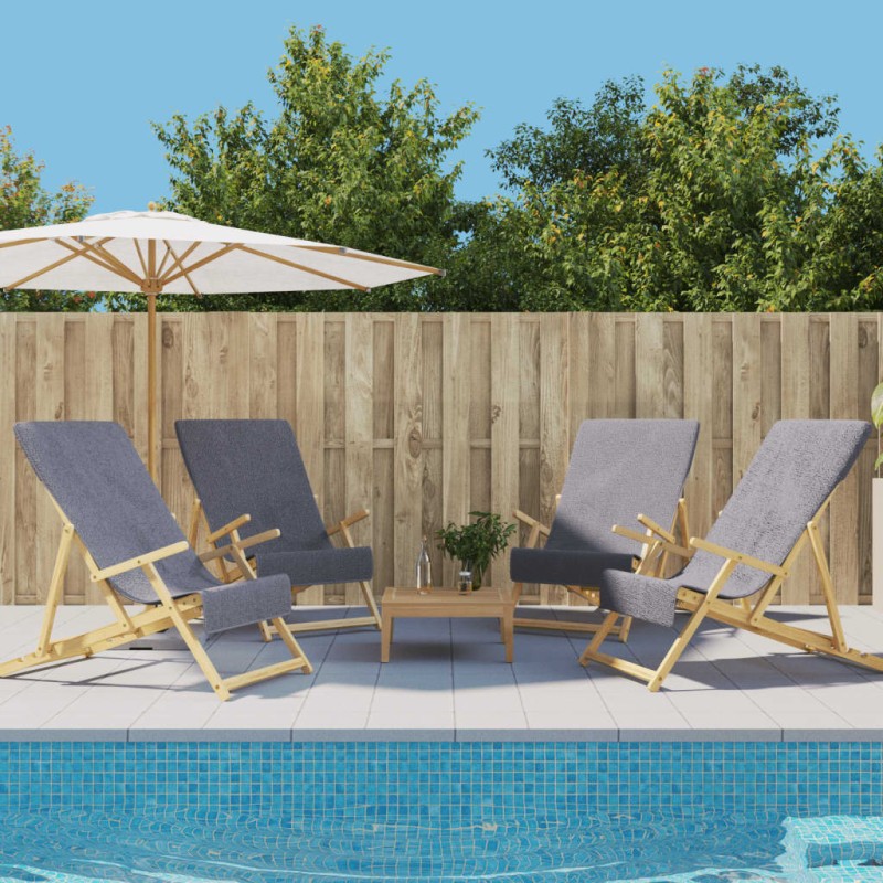 vidaXL Strandtücher 4 Stk. Anthrazit 60x135 cm Stoff 400 GSM vidaXL Strandtücher 4 Stk. Anthrazit 60x135 cm Stoff 400 GSM