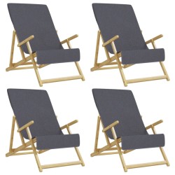 vidaXL Strandtücher 4 Stk. Anthrazit 60x135 cm Stoff 400 GSM