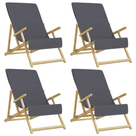 vidaXL Strandtücher 4 Stk. Anthrazit 60x135 cm Stoff 400 GSM