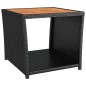vidaXL 3-tlg. Garten-Lounge-Set Schwarz Poly Rattan Massivholz Akazie vidaXL 3-tlg. Garten-Lounge-Set Schwarz Poly Rattan Massivholz Akazie