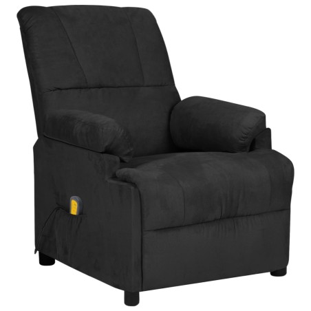Massagesessel Schwarz Wildleder-Optik