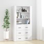 vidaXL Highboard Weiß Holzwerkstoff vidaXL Highboard Weiß Holzwerkstoff