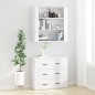 vidaXL Highboard Weiß Holzwerkstoff vidaXL Highboard Weiß Holzwerkstoff