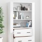 vidaXL Highboard Weiß Holzwerkstoff vidaXL Highboard Weiß Holzwerkstoff