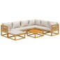 vidaXL 8-tlg. Garten-Lounge-Set mit Hellgrauen Kissen Massivholz vidaXL 8-tlg. Garten-Lounge-Set mit Hellgrauen Kissen Massivholz