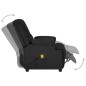 Massagesessel Schwarz Wildleder-Optik Massagesessel Schwarz Wildleder-Optik