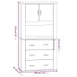 vidaXL Highboard Braun Eichen-Optik Holzwerkstoff vidaXL Highboard Braun Eichen-Optik Holzwerkstoff
