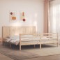vidaXL Massivholzbett mit Kopfteil 200x200 cm vidaXL Massivholzbett mit Kopfteil 200x200 cm