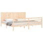 vidaXL Massivholzbett mit Kopfteil 200x200 cm vidaXL Massivholzbett mit Kopfteil 200x200 cm