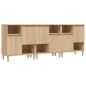 vidaXL Sideboards 3 Stk. Sonoma-Eiche 60x35x70 cm Holzwerkstoff vidaXL Sideboards 3 Stk. Sonoma-Eiche 60x35x70 cm Holzwerkstoff