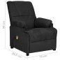 Massagesessel Schwarz Wildleder-Optik Massagesessel Schwarz Wildleder-Optik