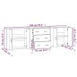 vidaXL Sideboards 3 Stk. Grau Sonoma Holzwerkstoff vidaXL Sideboards 3 Stk. Grau Sonoma Holzwerkstoff