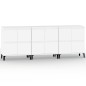 vidaXL Sideboards 3 Stk. Weiß 60x35x70 cm Holzwerkstoff vidaXL Sideboards 3 Stk. Weiß 60x35x70 cm Holzwerkstoff