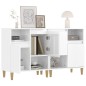 vidaXL Sideboards 2 Stk. Hochglanz-Weiß 60x35x70 cm Holzwerkstoff vidaXL Sideboards 2 Stk. Hochglanz-Weiß 60x35x70 cm Holzwerkstoff