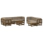 vidaXL 10-tlg. Garten-Lounge-Set mit Kissen Honigbraun Massivholz vidaXL 10-tlg. Garten-Lounge-Set mit Kissen Honigbraun Massivholz