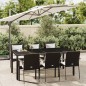 vidaXL 7-tlg. Garten-Essgruppe mit Kissen Schwarz Poly Rattan vidaXL 7-tlg. Garten-Essgruppe mit Kissen Schwarz Poly Rattan