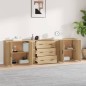 vidaXL Sideboards 3 Stk. Sonoma-Eiche Holzwerkstoff vidaXL Sideboards 3 Stk. Sonoma-Eiche Holzwerkstoff