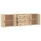 vidaXL Sideboards 3 Stk. Sonoma-Eiche Holzwerkstoff vidaXL Sideboards 3 Stk. Sonoma-Eiche Holzwerkstoff