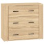 vidaXL Sideboards 3 Stk. Sonoma-Eiche Holzwerkstoff vidaXL Sideboards 3 Stk. Sonoma-Eiche Holzwerkstoff