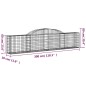 vidaXL Gabionen mit Hochbogen 17 Stk. 300x30x60/80 cm Verzinktes Eisen vidaXL Gabionen mit Hochbogen 17 Stk. 300x30x60/80 cm Verzinktes Eisen