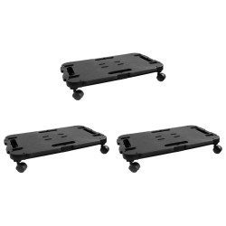 vidaXL Transportroller 3 Stk. Schwarz Polypropylen 200 kg