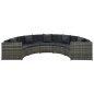 vidaXL 7-tlg. Garten-Lounge-Set mit Auflagen Poly Rattan Grau vidaXL 7-tlg. Garten-Lounge-Set mit Auflagen Poly Rattan Grau