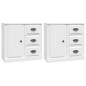 vidaXL Sideboards 2 Stk. Weiß Holzwerkstoff vidaXL Sideboards 2 Stk. Weiß Holzwerkstoff