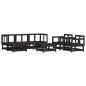 vidaXL 7-tlg. Garten-Lounge-Set mit Kissen Schwarz Massivholz vidaXL 7-tlg. Garten-Lounge-Set mit Kissen Schwarz Massivholz