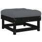 vidaXL 7-tlg. Garten-Lounge-Set mit Kissen Schwarz Massivholz vidaXL 7-tlg. Garten-Lounge-Set mit Kissen Schwarz Massivholz