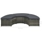 vidaXL 7-tlg. Garten-Lounge-Set mit Auflagen Poly Rattan Grau vidaXL 7-tlg. Garten-Lounge-Set mit Auflagen Poly Rattan Grau