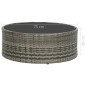 vidaXL 7-tlg. Garten-Lounge-Set mit Auflagen Poly Rattan Grau vidaXL 7-tlg. Garten-Lounge-Set mit Auflagen Poly Rattan Grau