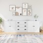 vidaXL Sideboards 3 Stk. Weiß Holzwerkstoff vidaXL Sideboards 3 Stk. Weiß Holzwerkstoff