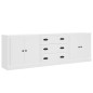 vidaXL Sideboards 3 Stk. Weiß Holzwerkstoff vidaXL Sideboards 3 Stk. Weiß Holzwerkstoff