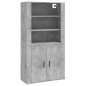 vidaXL Highboard Betongrau Holzwerkstoff vidaXL Highboard Betongrau Holzwerkstoff