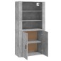 vidaXL Highboard Betongrau Holzwerkstoff vidaXL Highboard Betongrau Holzwerkstoff