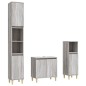 vidaXL 3-tlg. Badmöbel-Set Grau Sonoma Holzwerkstoff vidaXL 3-tlg. Badmöbel-Set Grau Sonoma Holzwerkstoff