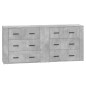 vidaXL Sideboards 2 Stk. Betongrau Holzwerkstoff vidaXL Sideboards 2 Stk. Betongrau Holzwerkstoff