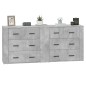 vidaXL Sideboards 2 Stk. Betongrau Holzwerkstoff vidaXL Sideboards 2 Stk. Betongrau Holzwerkstoff