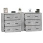 vidaXL Sideboards 2 Stk. Betongrau Holzwerkstoff vidaXL Sideboards 2 Stk. Betongrau Holzwerkstoff