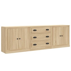 vidaXL Sideboards 3 Stk. Sonoma-Eiche Holzwerkstoff